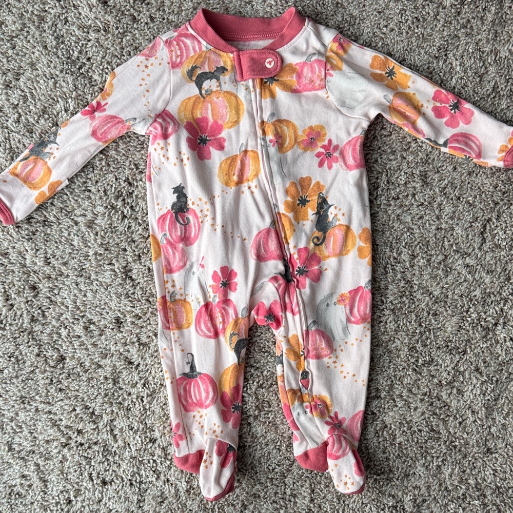 Burt’s Bees Pumpkin footie sleeper